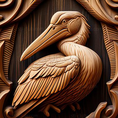 3D model st Petros pelican famous animal (STL)